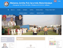Tablet Screenshot of mjfayurvedacollege.org